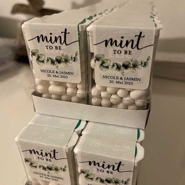 Eucalyptus Personalized Mint to Be • Wedding Favor Stickers • Custom ...