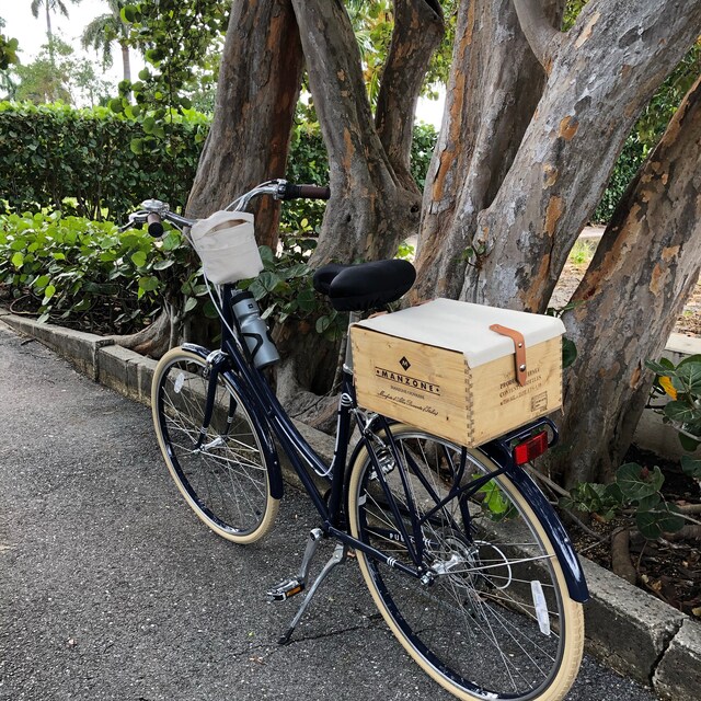 Wine Crate Bike Basket rear Etsy