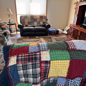 Country Primitive Farm House Charm Homespun Patchwork Rag Quilt - Etsy