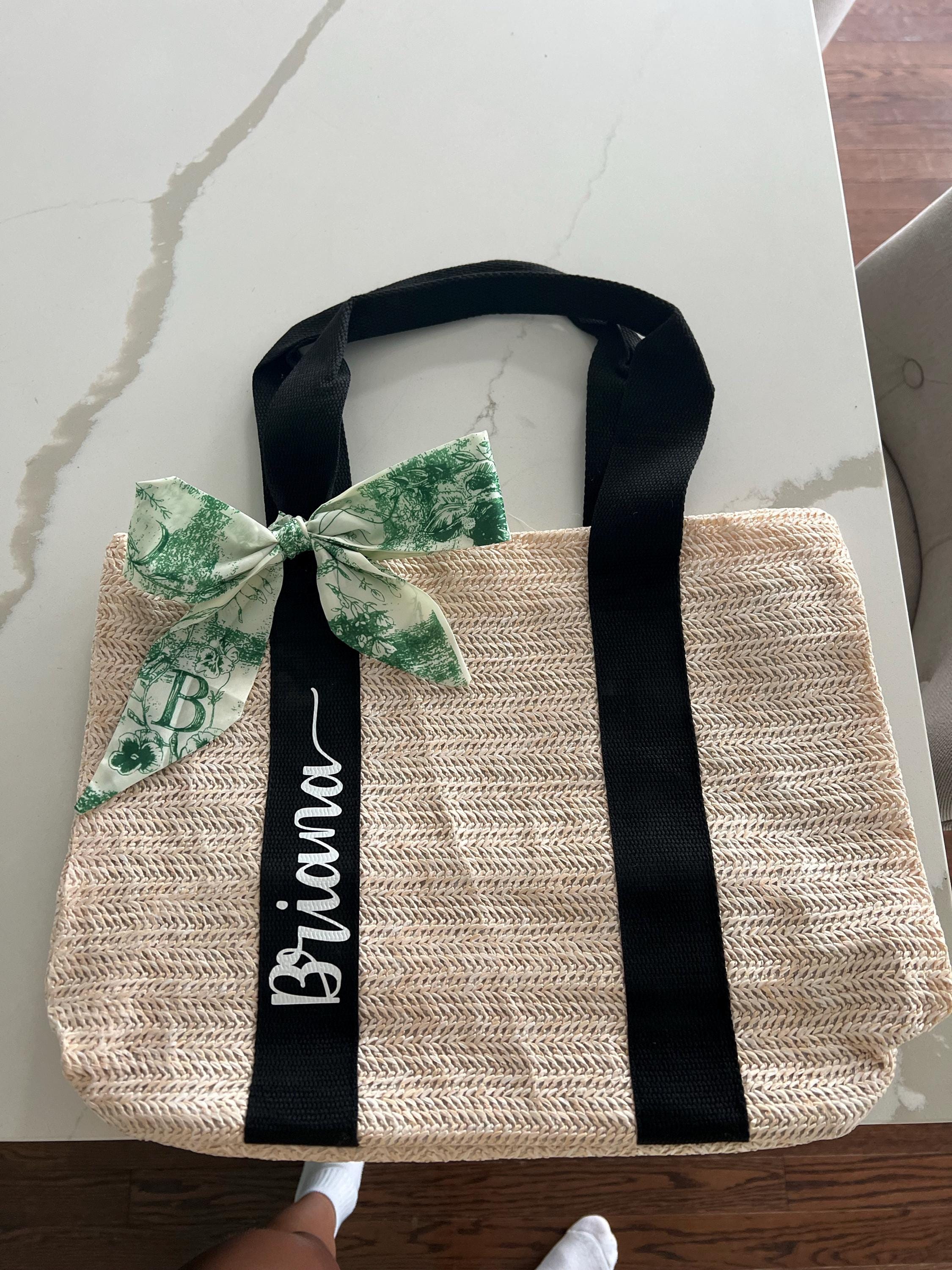Custom Beach Straw Bags, Bachelorette Tote Bag, Personalized Scarf Bag, Bridal Shower Bags, Wedding Favors, Bridesmaid Proposal, Burlap Tote