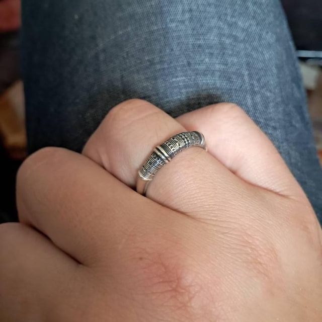 Bague Homme Chevalière En Argent 925/000 Vieilli - Style Ethnique Tribal - Neuf Avec étiquettes