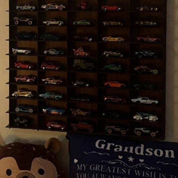 Black Toy Car Storage for 100 Cars, Matchbox Car Storage, Wall Mounted ...