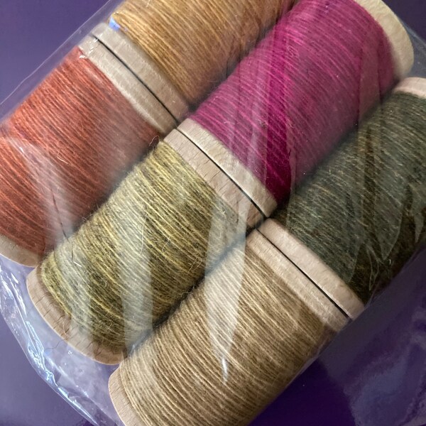Moire Thread 100% Wool Rustic Thread Embroidery Wool Applique Needle ...