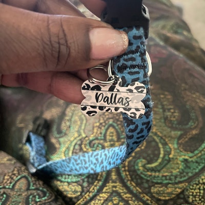 Coconut Print Dog Tag Summer ID Tag Beach Dog Tag Double - Etsy