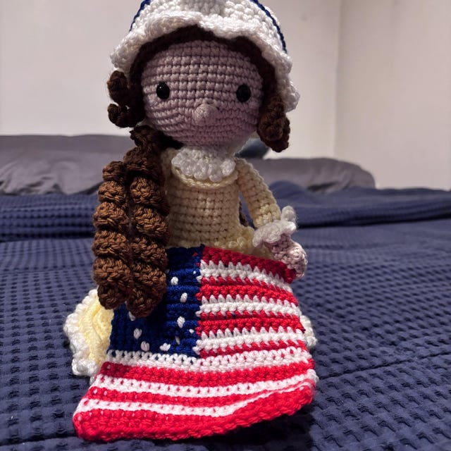 Betsy Ross Crochet Doll Pattern, Female Patriot American