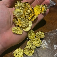 Metal Pirate Coins - 50 Gold Spanish Doubloon Replicas - Fantasy Metal ...