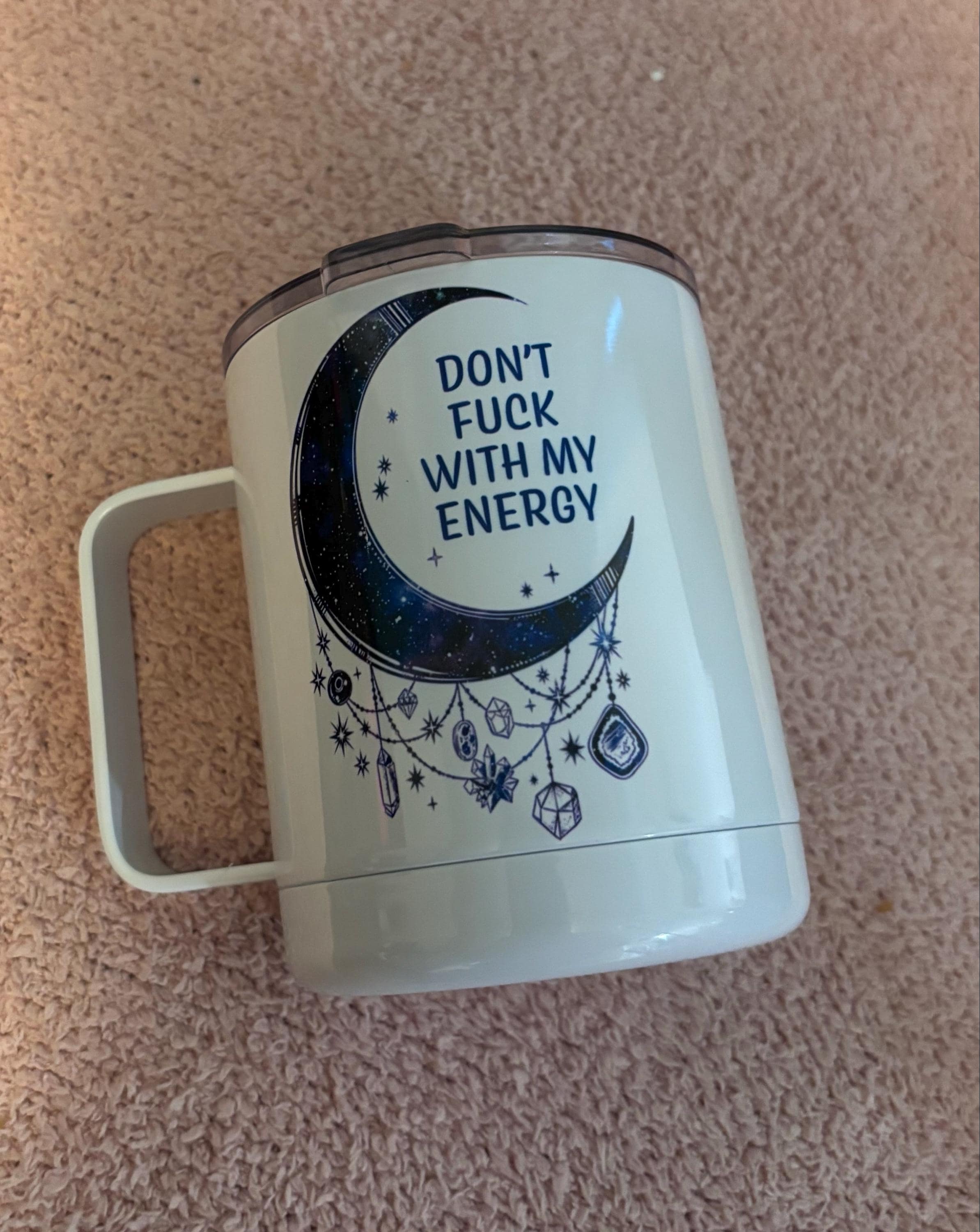 Witchy Gifts | Gift for Her | Travel Mug | Don't Fu*k with my Energy Moon Mug | Witch Mug | Personalized Gifts | Witchcraft