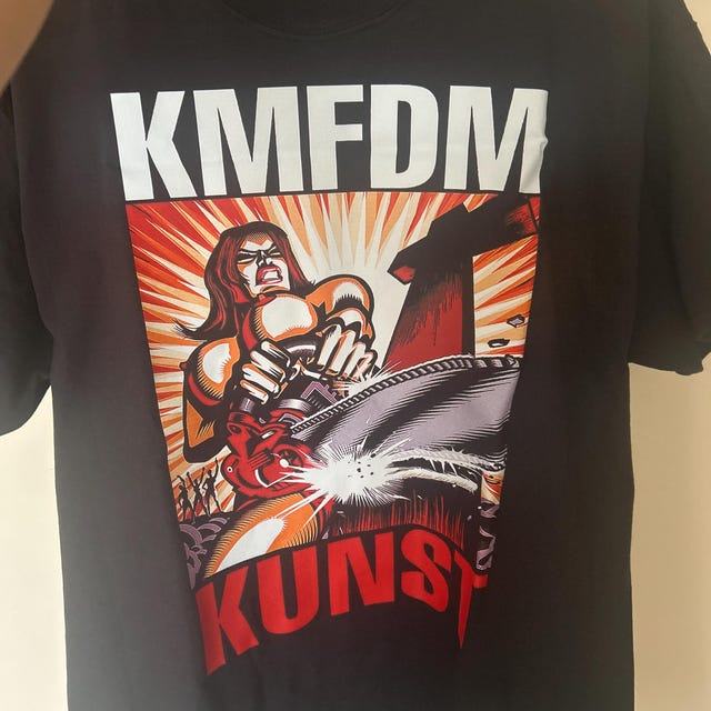 D2D - New Printed T-shirt -KMFDM- KUNST- Quake - Let the Planet
