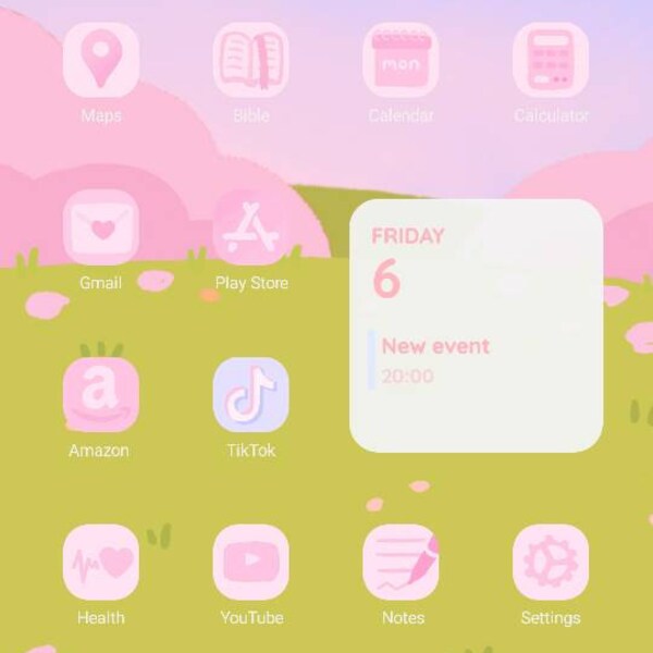 Spring Hand Drawn Ios and Android App Icon Set | Home Screen Theme ...