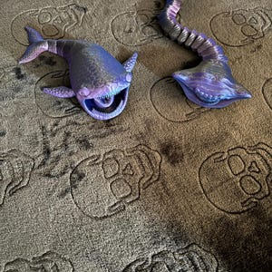 Bloop Vs El Gran Maja - Set Di 2 Fidget Toys Flessibili Stampati In 3D, Creature Marine