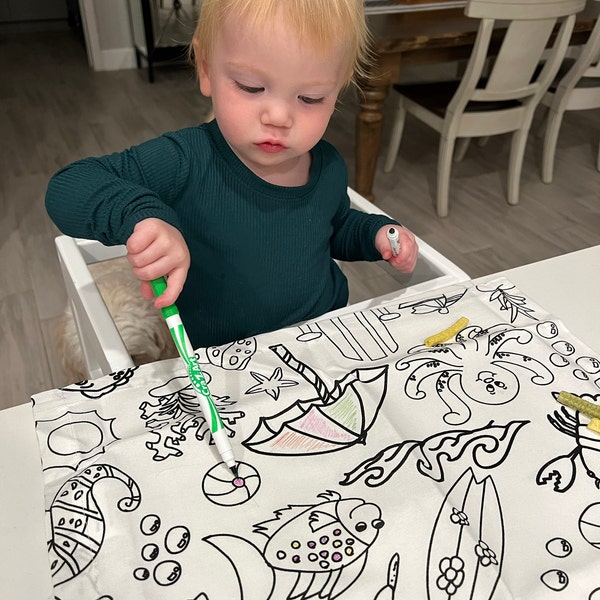 Frames Tablecloth, Coloring Tablecloth, Kids Tablecloth, Thanksgiving