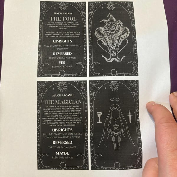 Tarot Card Deck Printable Tarot Cards Svg Tarot Cards Print Tarot Deck ...