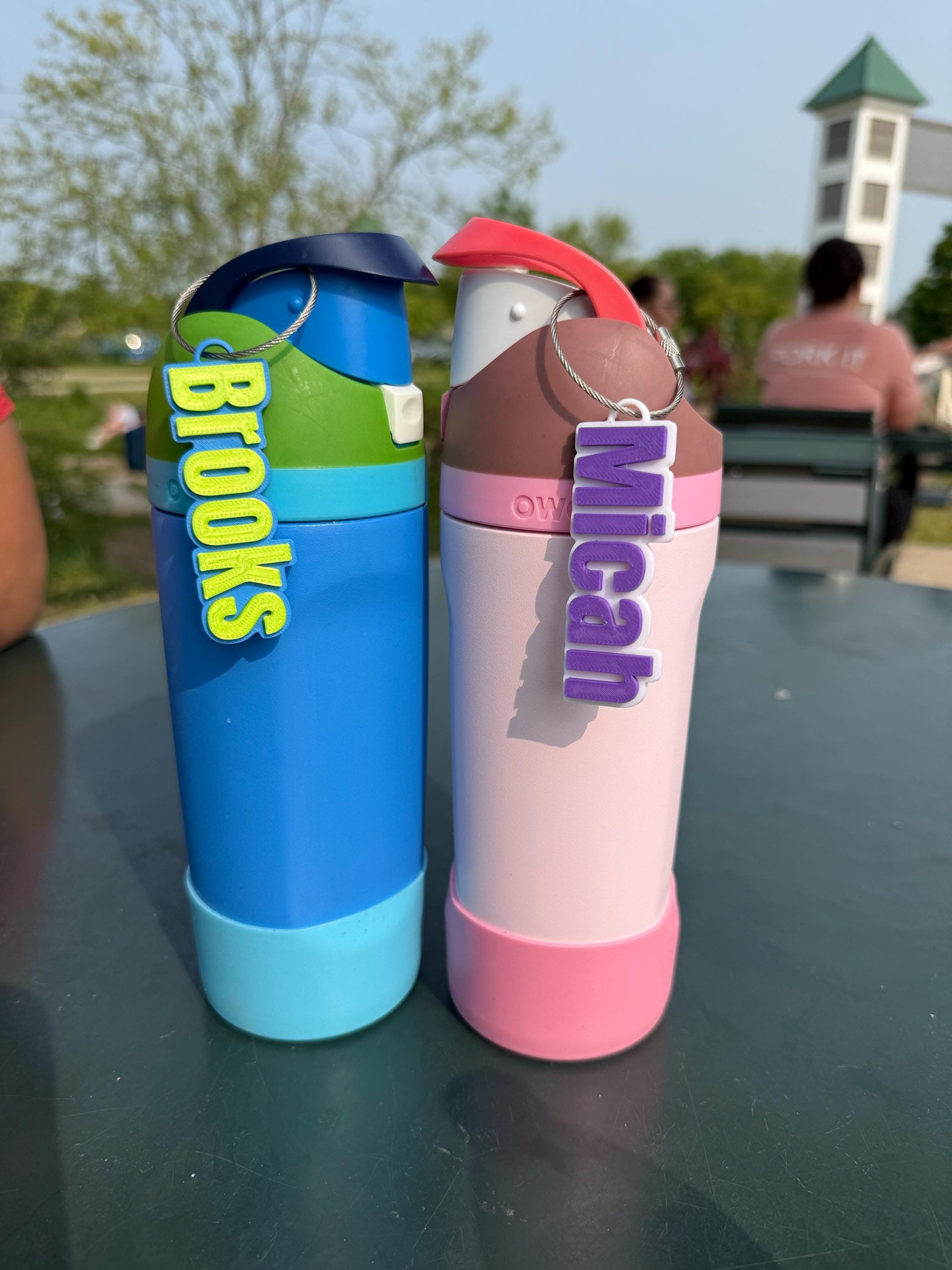 Bottle Name Tag, Personalized Name Keychain, Custom Backpack Tag, School Name Label, Tumbler Charm, Lunchbox Tag, 3D Printed Keychains