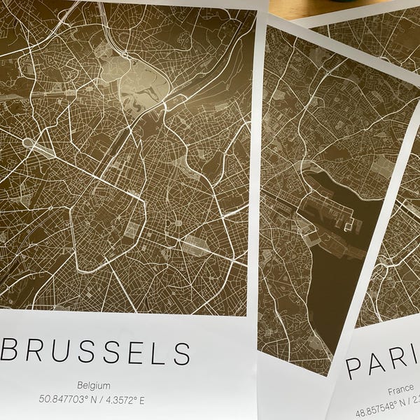 Printed Map. 2001 Custom Map Prints Any Location With 3 for 2 Offer - City Print City Map ...