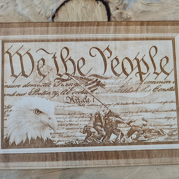 Glowforge Digital Laser Ready Design File - Eagle We the People ...