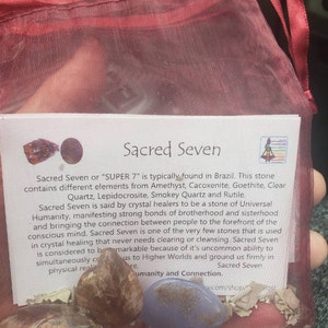 One Sacred Seven Tumbled Stone One Super Seven Rare Matrix - Etsy