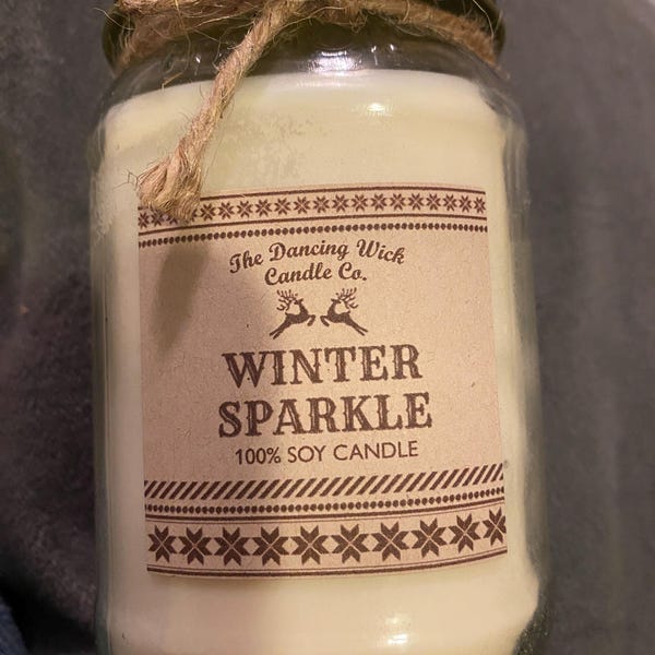 Happy Holidays Soy Candle - Red Matte Jar - 15 oz (Christmas)