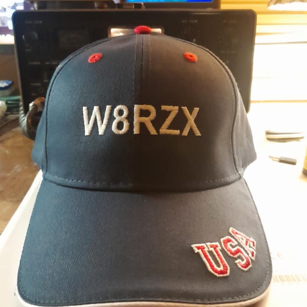 Embroidered Call Sign and Name Amateur Radio Operator Patriotic Hat ...