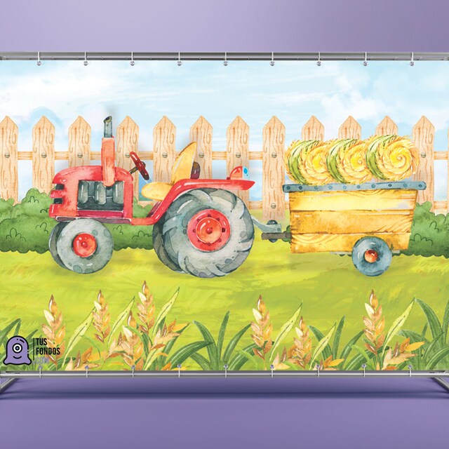 watercolor farm tractor 16537781 PNG