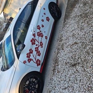 Cherry Blossom Decal 79.4x20.9 | Floral Full Side Decal - Etsy