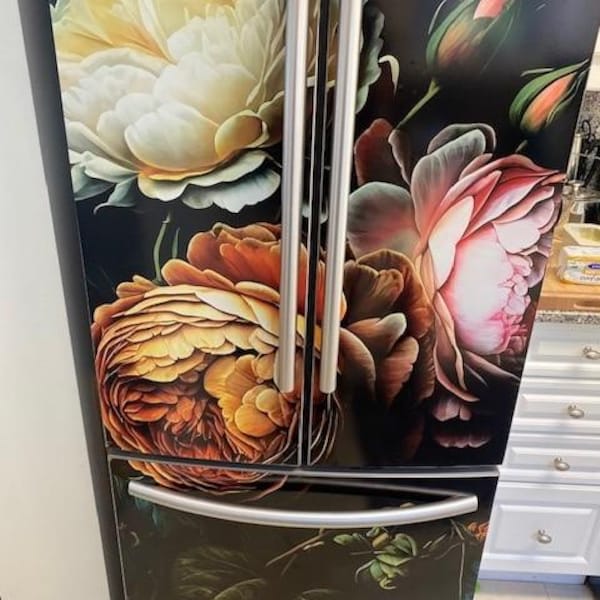 Magnetic Fridge Wrap, Refrigerator Wrap Vinyl Side by Side, Custom ...