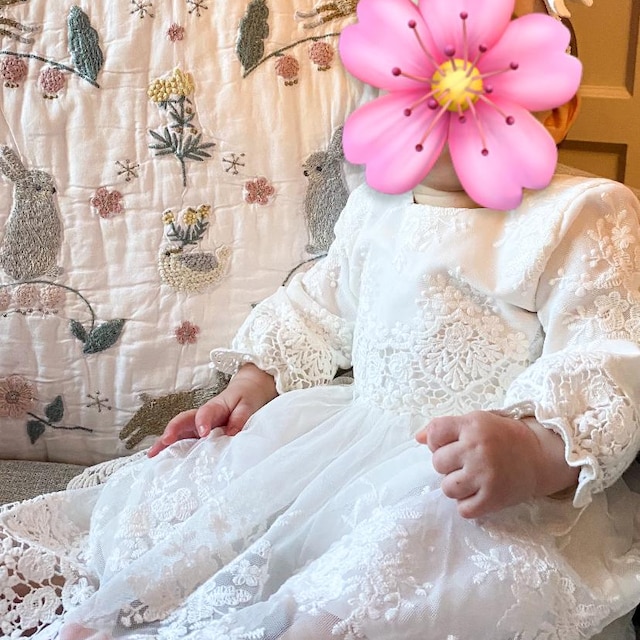 Baptism Dress for Baby Girl, Christening Gown, White  display picture 1