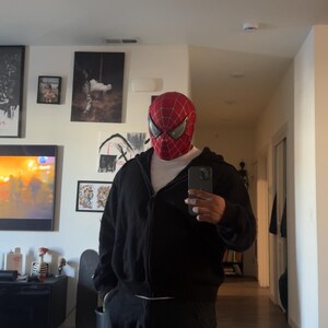 レッド トビー・マグワイア スパイダーマンマスク - シルクスクリーン