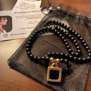 GAUEIOUR Collana souvenir con logo Michael Jackson Dance, collana alla