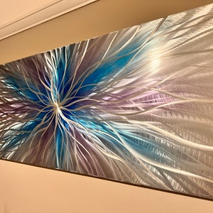 Modern Abstract Contemporary Metal Wall Art 3D Effect by R - Etsy UK
