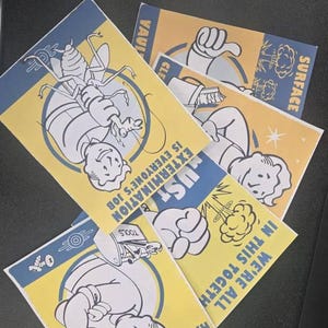 Fallout Vault Boy Poster Set: Retro Vault-tec Propaganda (digital