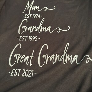 Custom Date Mom Grandma Great Grandma Svg, Grandmother Svg, Happy ...