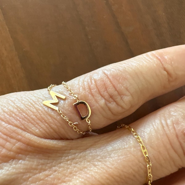 Vctora 18ct Oro placcato Cuore Nome Collana Monogramma Personalzzato Regalo per sua mogle