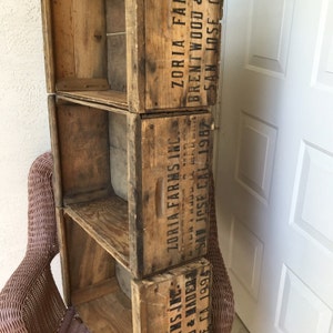 Wood Crates Zoria Farms Crate Vintage Boxes for Sale - Etsy