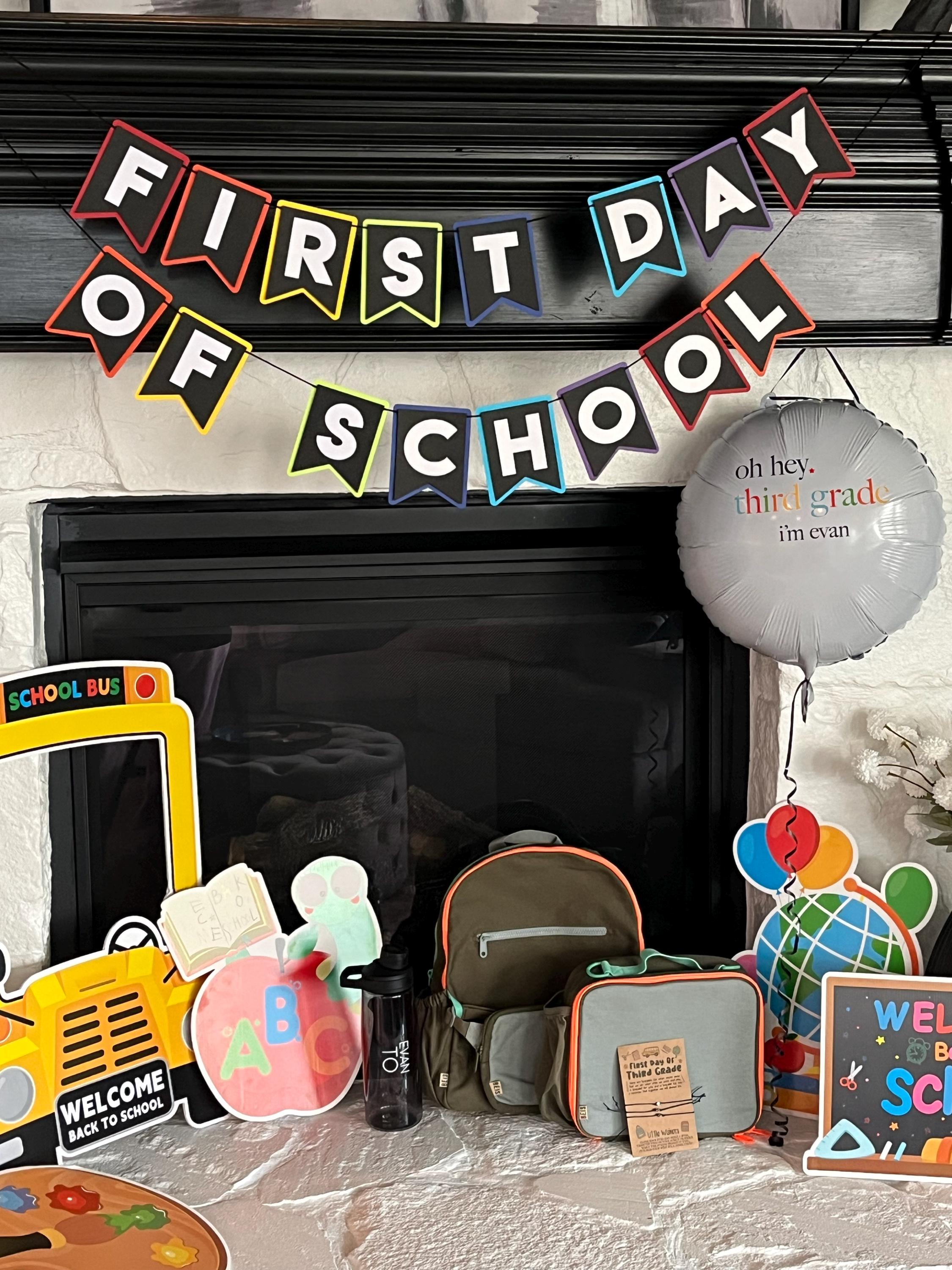 First Day of School Banner, Back to school banner, first day of school photo props, back to school decor, first/last day bundle