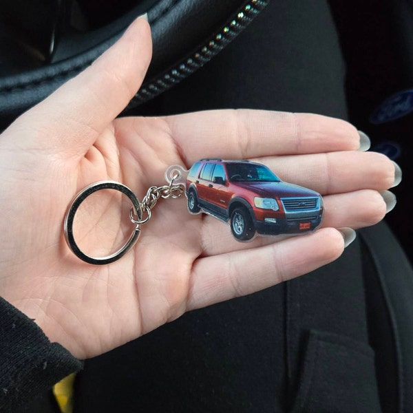 Custom Car Keychain Personalized Photo Picture Model Shape Acrylic ...
