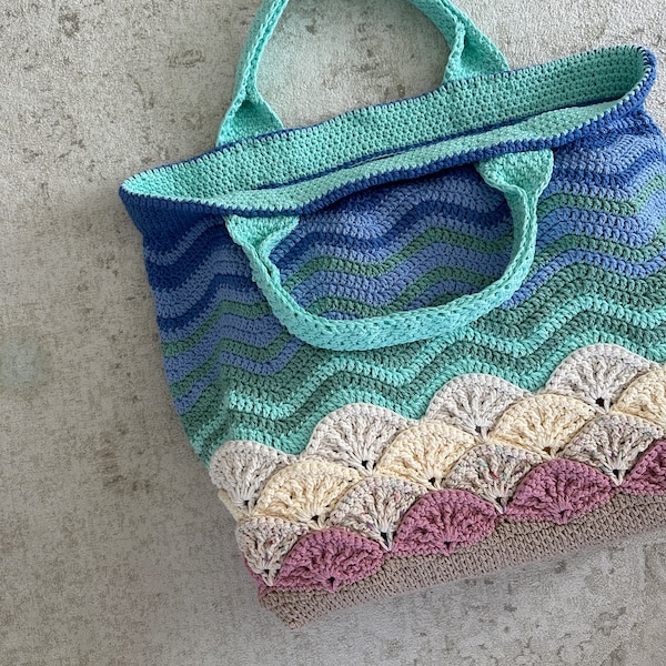 Sea Shells Beach Bag Crochet Pattern – Large Tote (PDF Pattern in ...