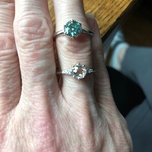 Antique Vintage 0.65 TCW Round Rose Cut Colorless Moissanite Engagement ...