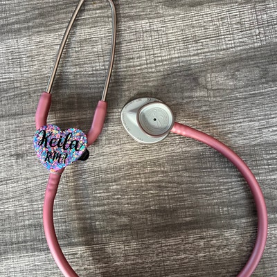 Customizable Heart Stethoscope Yolk ID Tag - Etsy