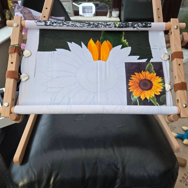 Luca-S Santa's Express Cross Stitch Kit - Counted Cross Stitch For Adults 12x16 Inch