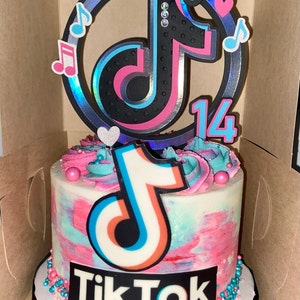 Tiktok Cake Topper Tik Tok Cake Topper Tiktok Theme Tiktok Birthday ...