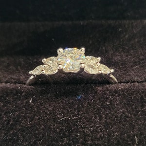 Teal Sapphire Engagement Ring Leaf Engagement Ring Montana