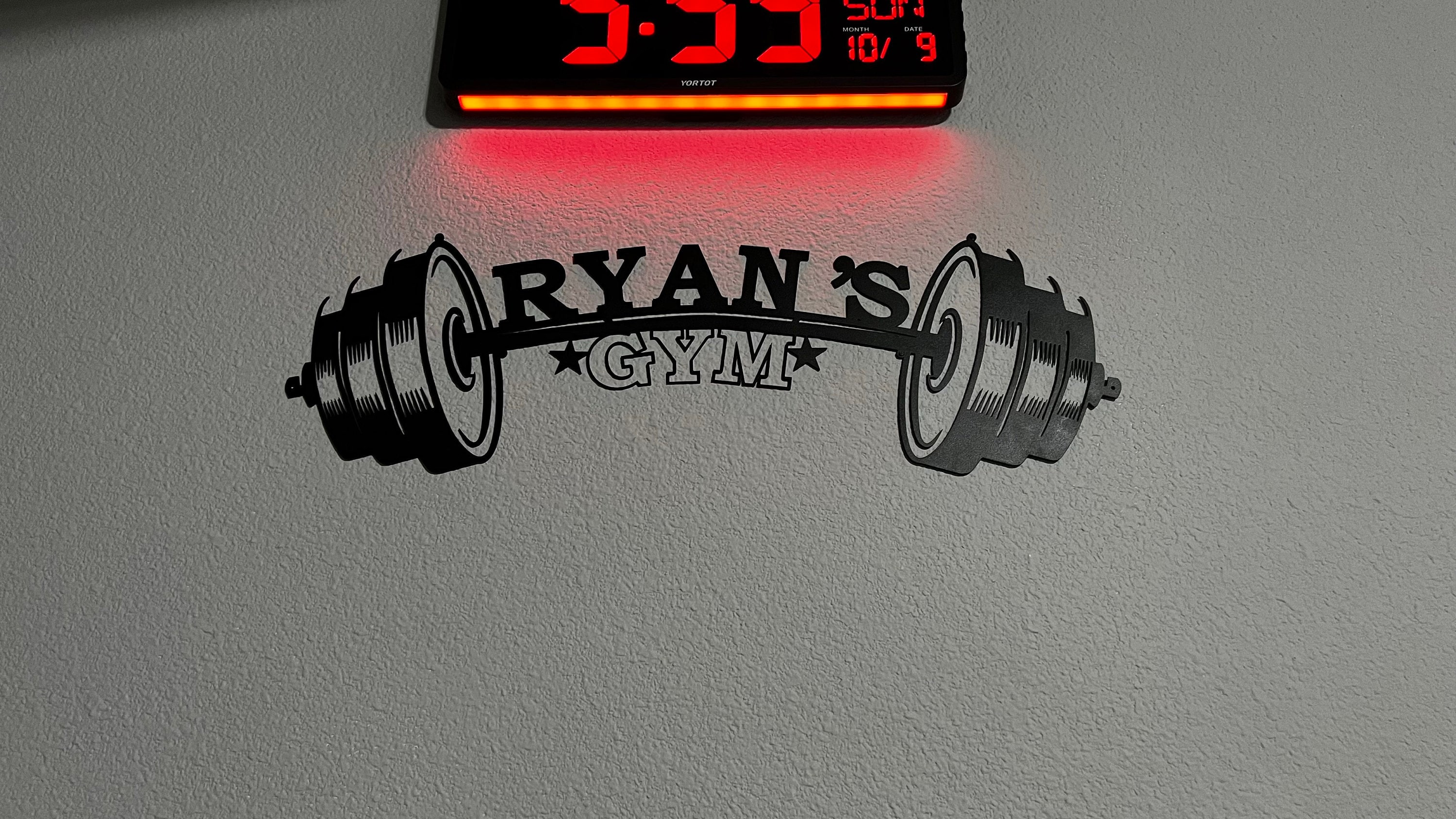 Personalized Gym Metal Sign Custom Name Plaque Home Gym Sign Fitness Training Wall Art Bodybuilding Dad&#39;s Gym Workout Room Weight Lifting