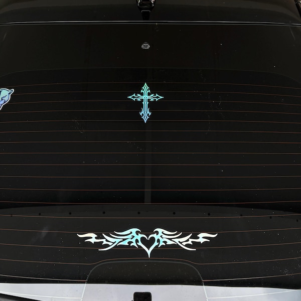 Cross Car Sticker Gothic Cross | Car Sticker Vinyl Decal | Windows Laptops Etc - Etsy