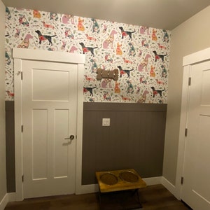 Floral Dogs Wallpaper 8 Patchwork Dogs by Shopcabin Floral Dogs Custom