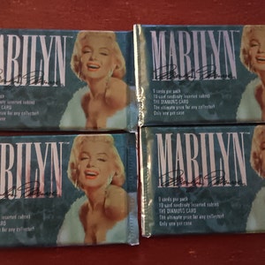 4 Packs Marilyn Monroe Trading Cards - Etsy