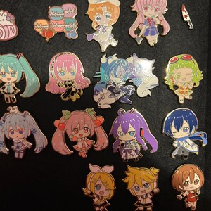 Virtual Vocalist Miku Hard Enamel Pin Set, Miku, Snow Miku, Sakura