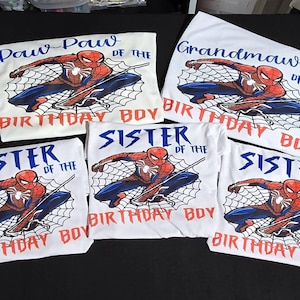 Spider Family Birthday Svg Bundle, Spiderman Birthday SVG Digital File, Family Birthday Svg, Svg For Cricut