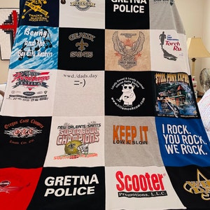 Custom Blankets Made From T-shirts Jerseys an Other Shirts - Etsy