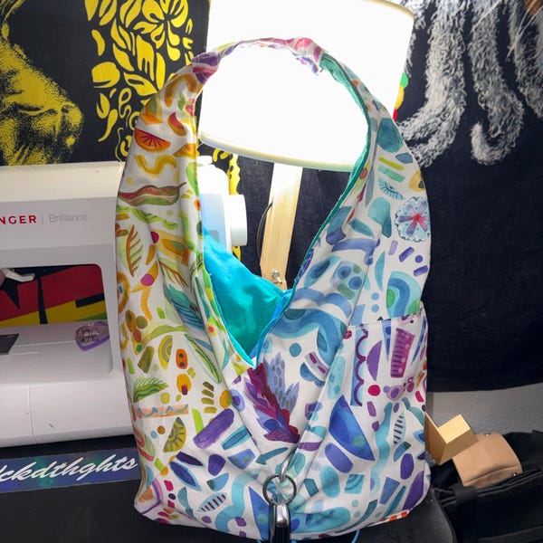 Triangle Pocket Tote Bag Sewing Pattern PDF Printable Instant Download ...