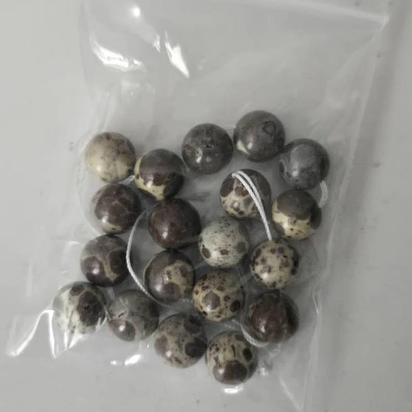 Perle Sciolte Naturali Tormalina 7mm Grado A+ | Semitrasparenti Viola Marrone Foro 0.8-1mm
